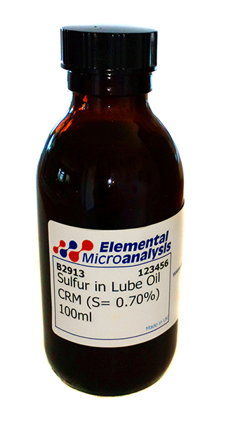Sulfur in Lube Oil (S= 0.753%) 100ml  See Cert 834596